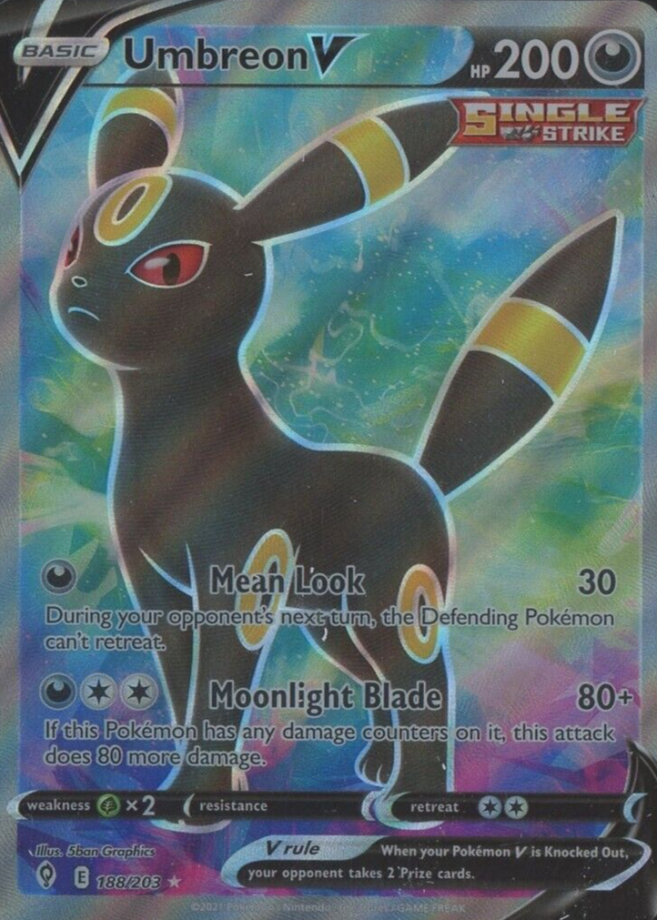 Pokemon Umbreon shops V Alternate Full Art 189/203 Evolving Skies